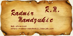 Radmir Mandžukić vizit kartica